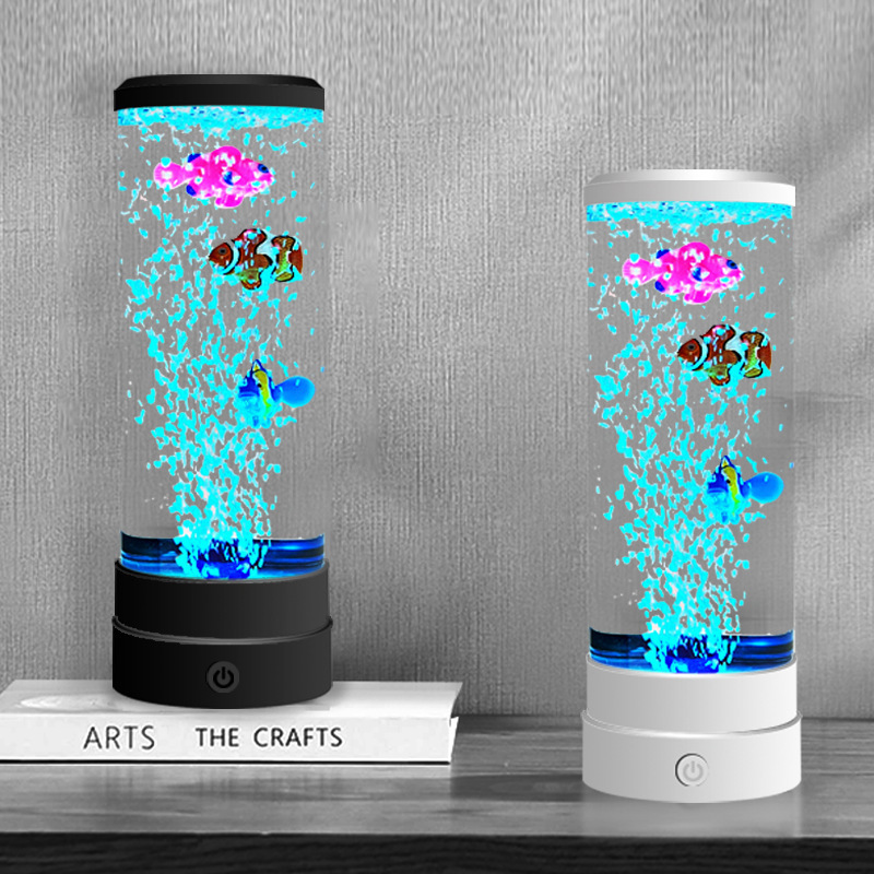Home Decor Market - سمكة فقاعية LED متعددة الألوان محاكية