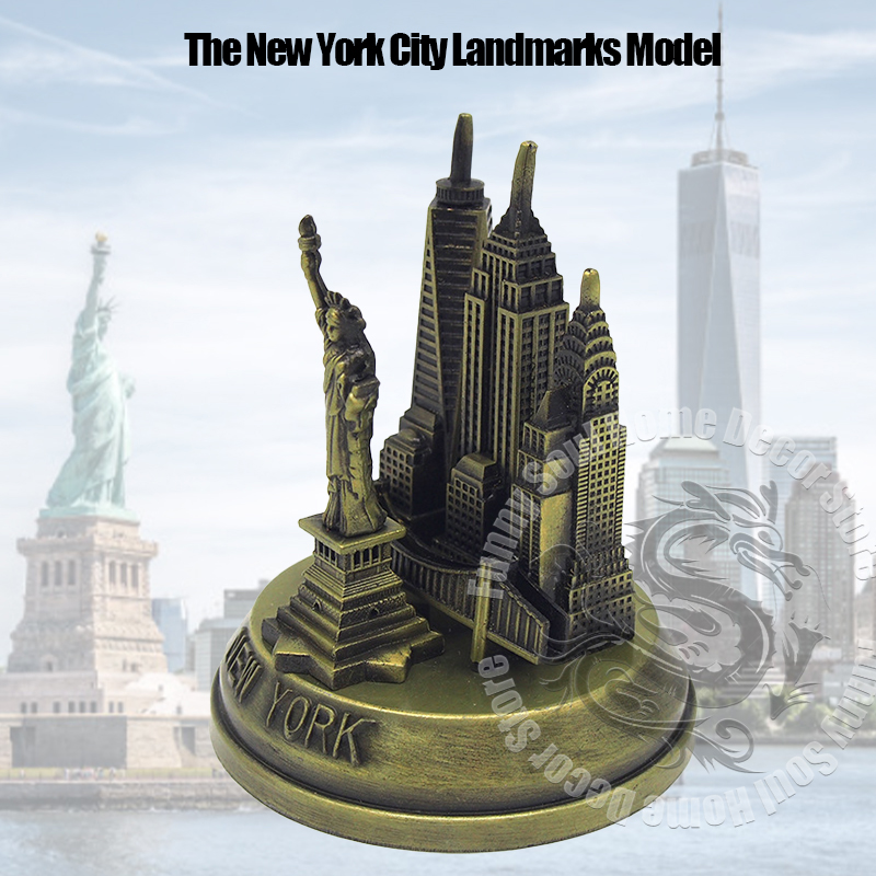 Home Decor New York - المعادن الأمريكية نيويورك معالم مجموعة تمثال