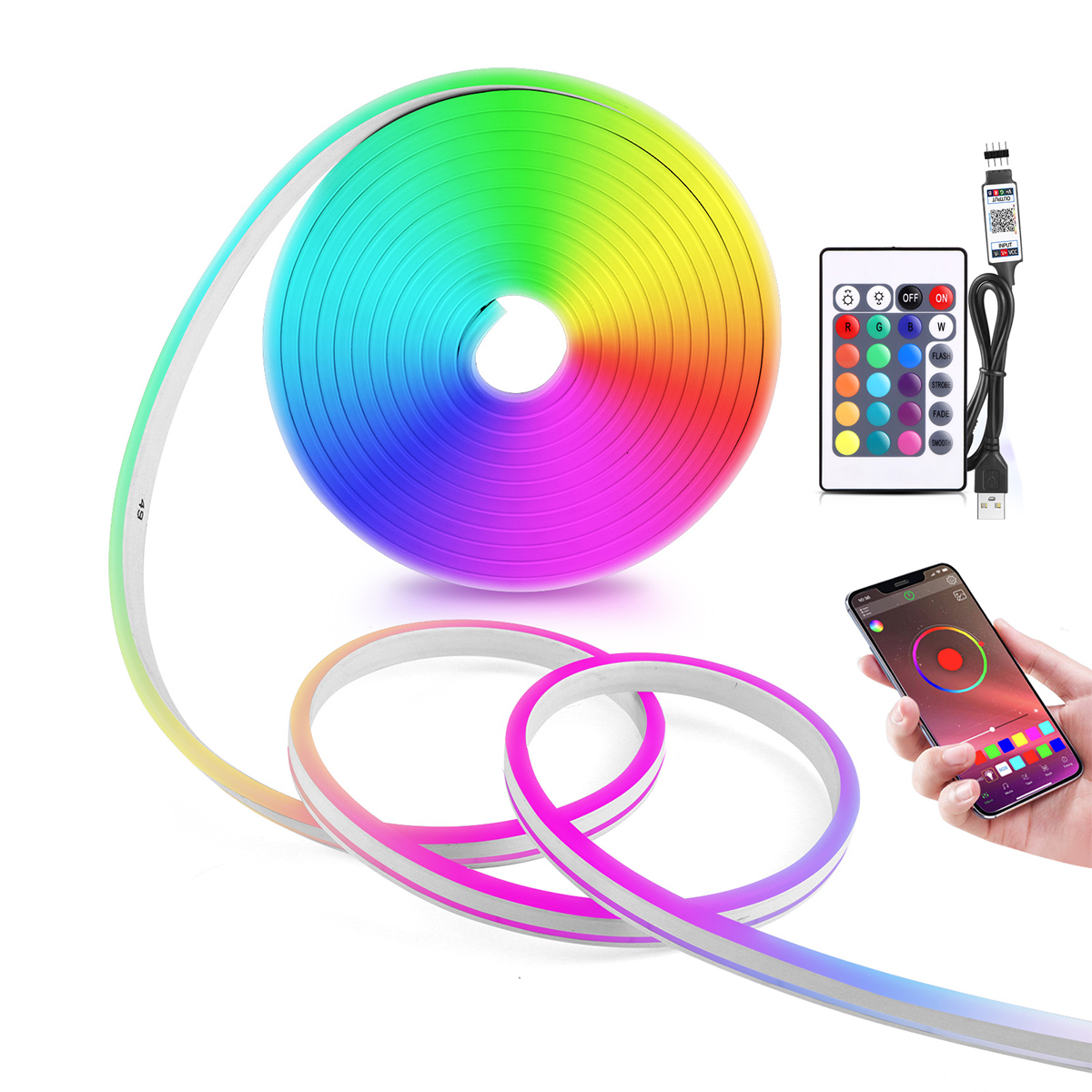 Home Decor App - شريط إضاءة LED نيون USB RGB