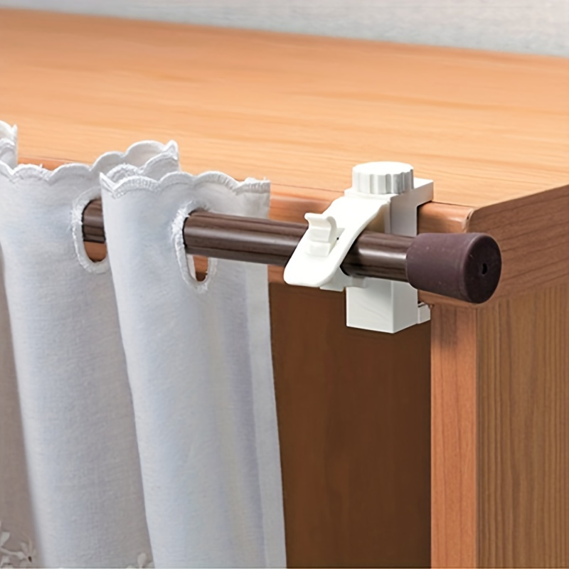 Home Decor Market - قطعتان/مجموعة من دعامات قضيب الستارة الموفرة
