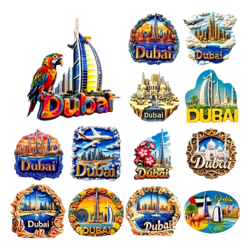 Home Decor Uae - مغناطيس ثلاجة ثلاثي الأبعاد من الراتنج