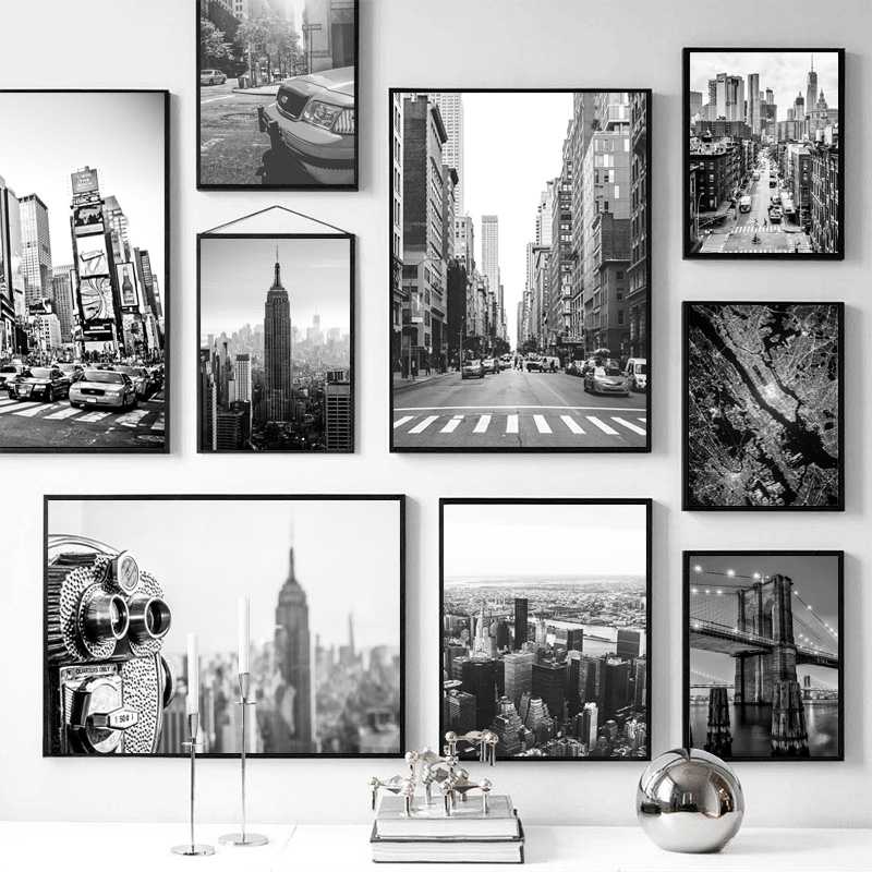 Home Decor New York - لوحات قماشية لمدينة نيويورك، ملصقات وصور