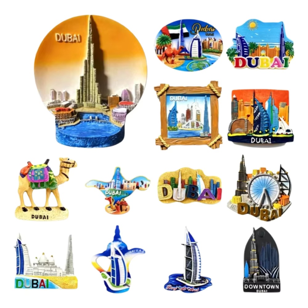 Home Decor Uae - مغناطيس ثلاجة ثلاثي الأبعاد مرسوم يدويًا