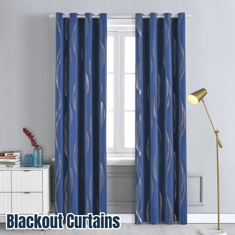 Home Decor Curtain - ستائر تعتيم سوداء لغرفة المعيشة، ستائر