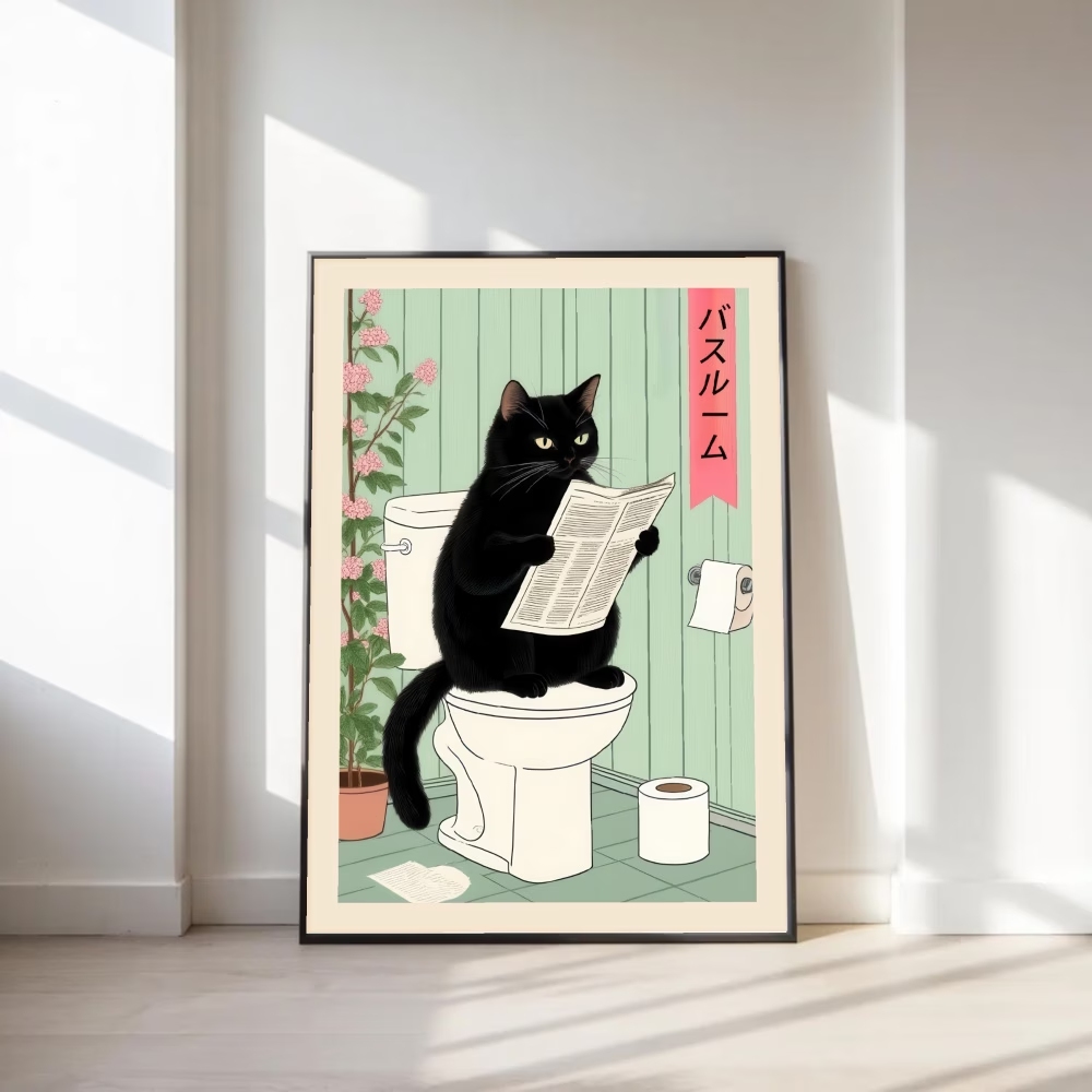 لوحة فنية جدارية حديثة وعصرية  - مراجعة Home Decor Cat وسعره