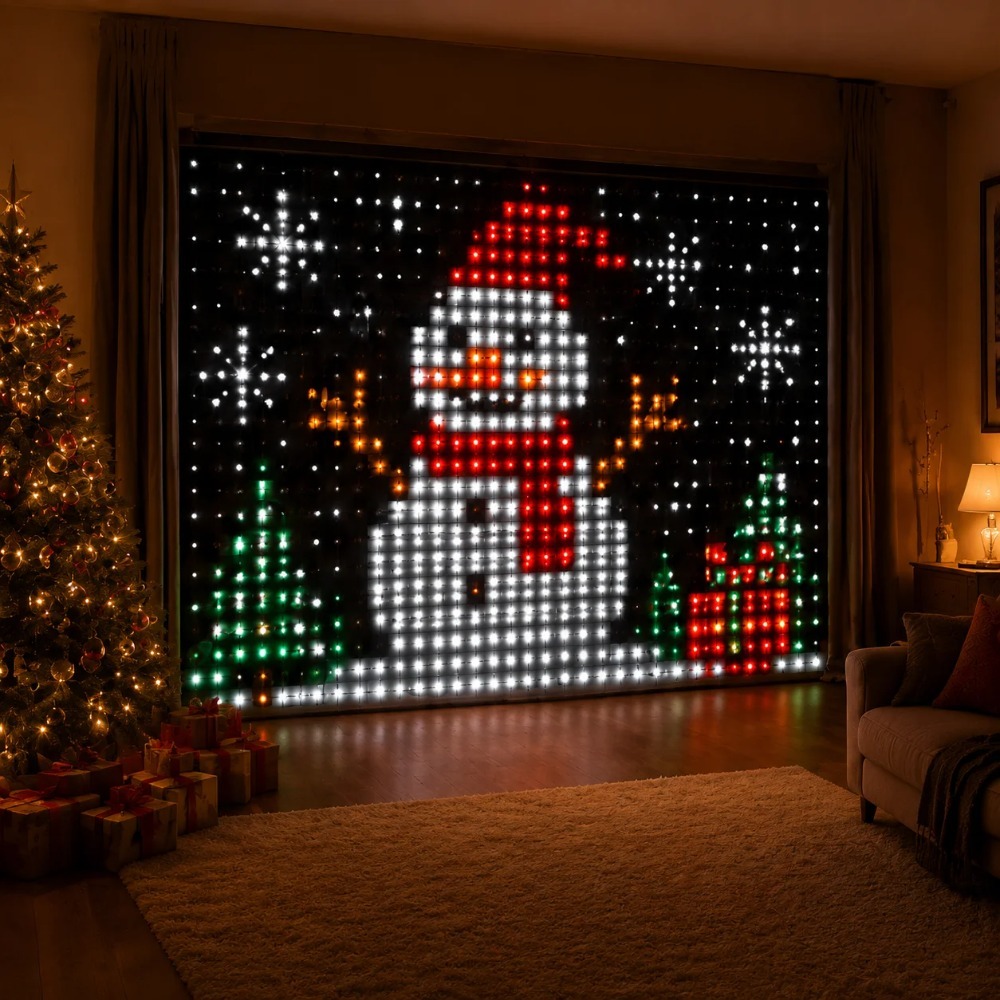 ستائر إضاءة LED بكسل مع تحكم ع - مراجعة Home Decor Curtain وسعره
