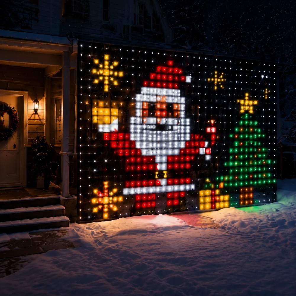 ستائر إضاءة LED بكسل مع تحكم ع - مراجعة Home Decor Curtain وسعره