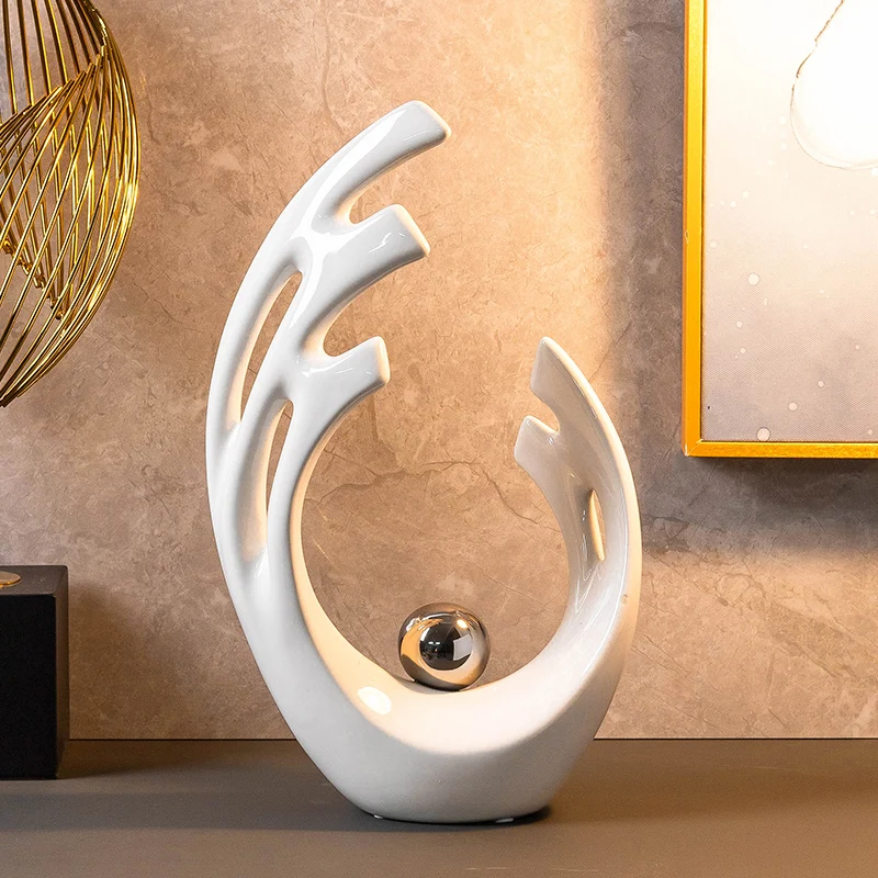 تحف سيراميكية بيضاء بتصميم بسي - مراجعة Home Decor Modern Organic وسعره