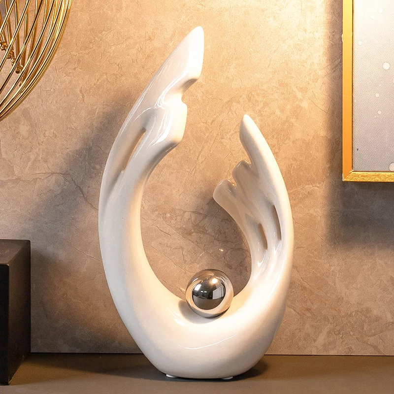 تحف سيراميكية بيضاء بتصميم بسي - مراجعة Home Decor Modern Organic وسعره