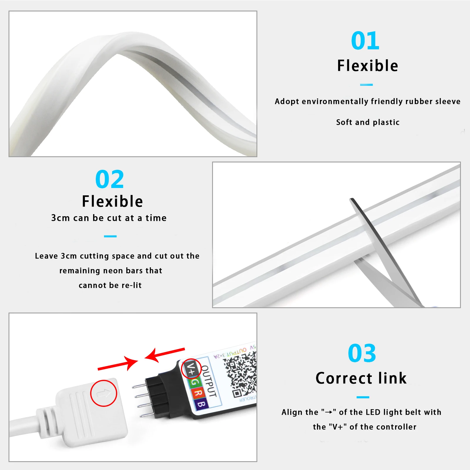 شريط إضاءة LED نيون USB RGB 5  - مراجعة Home Decor App وسعره