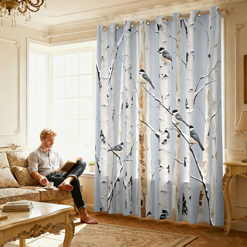 ستارة بحلقة واحدة مطبوعة بنقشة - مراجعة Home Decor Curtain وسعره