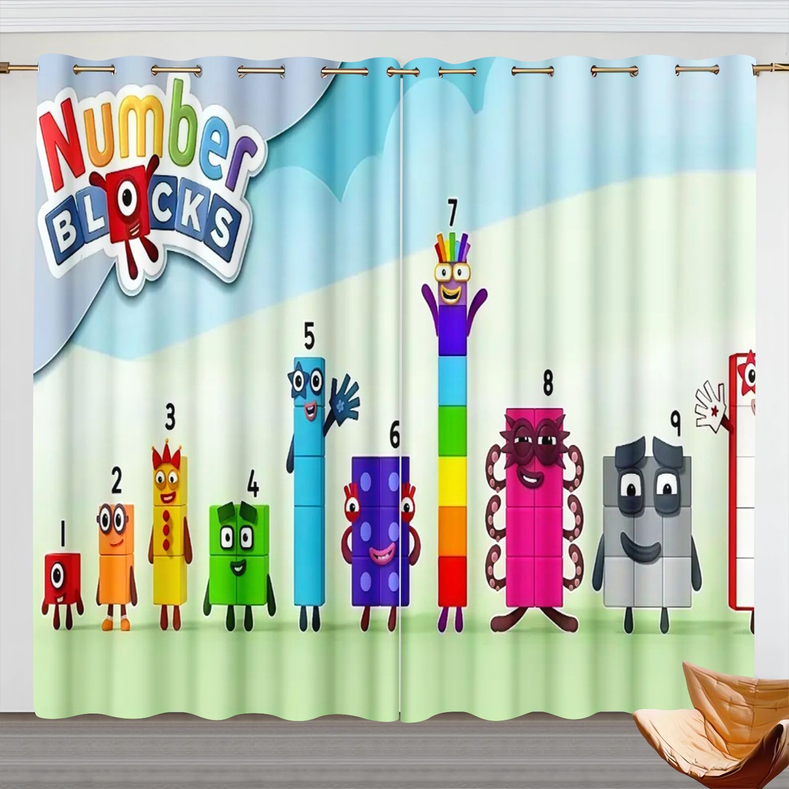 ستائر كرتونية من نمبربلوكس، ست - مراجعة Home Decor Curtain وسعره