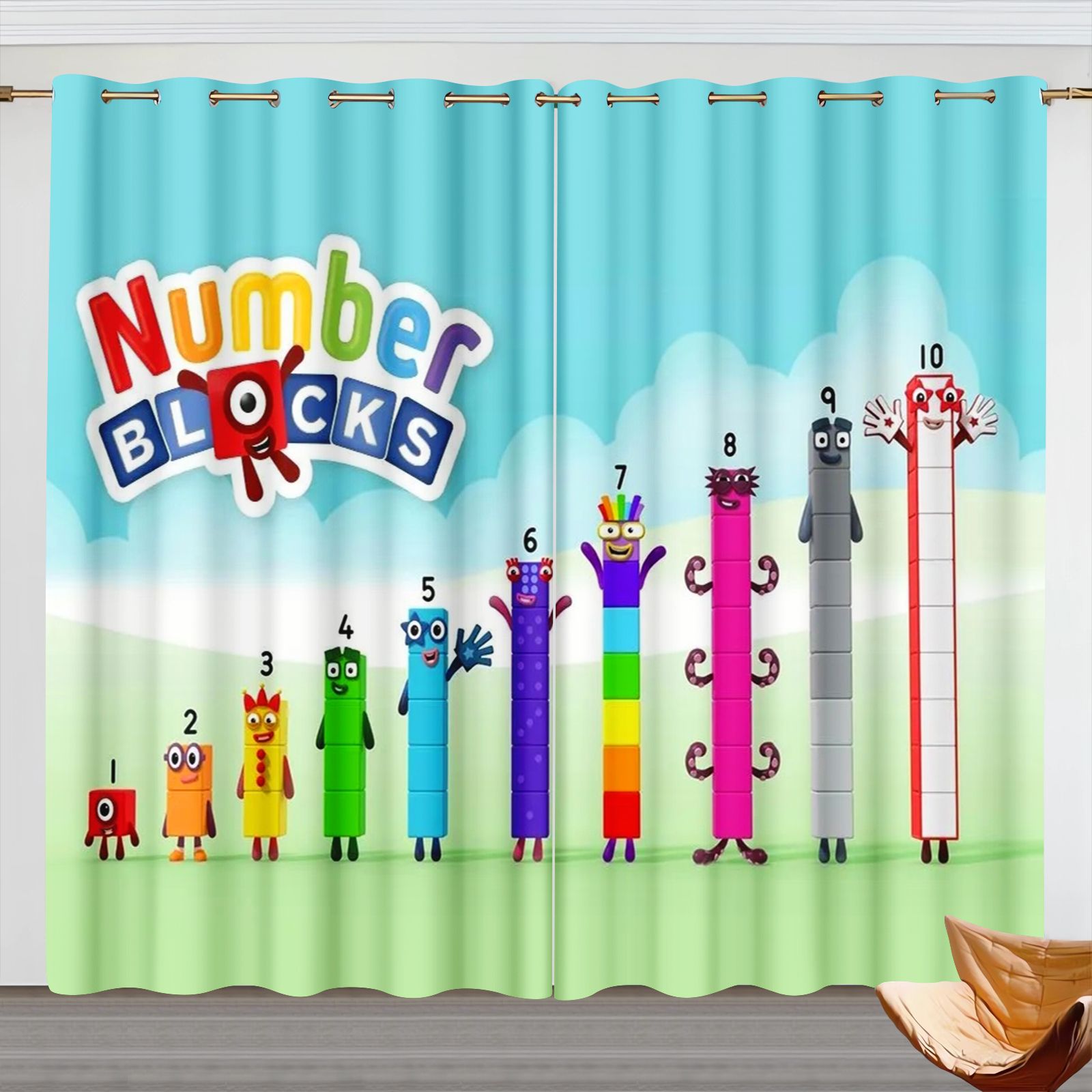 ستائر كرتونية من نمبربلوكس، ست - مراجعة Home Decor Curtain وسعره