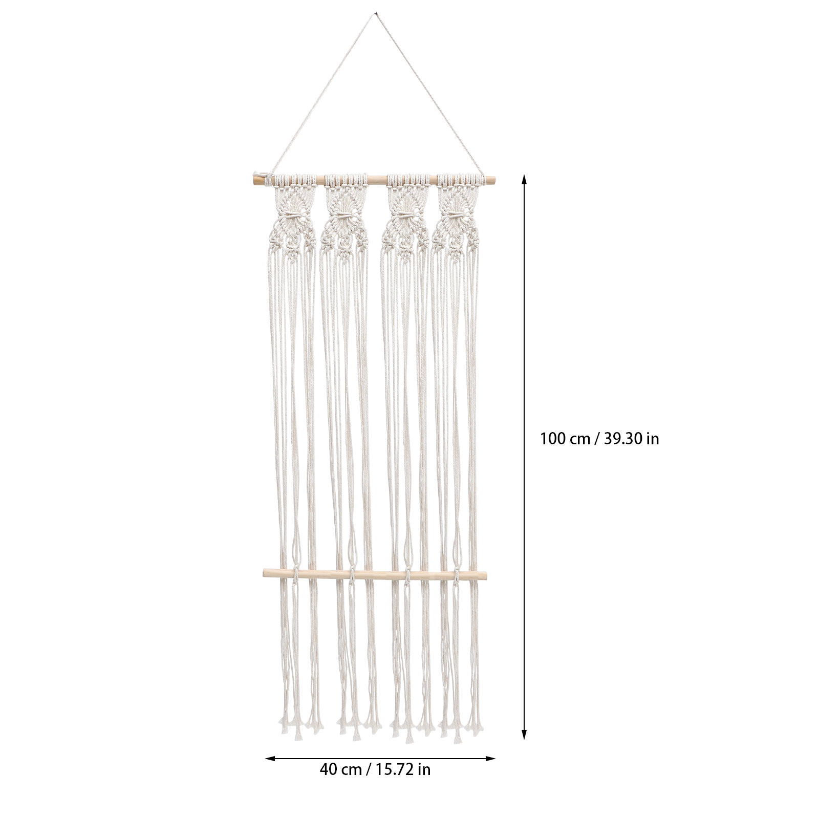 معلقة جدارية منسوجة من الماكرا - مراجعة Home Decor White وسعره