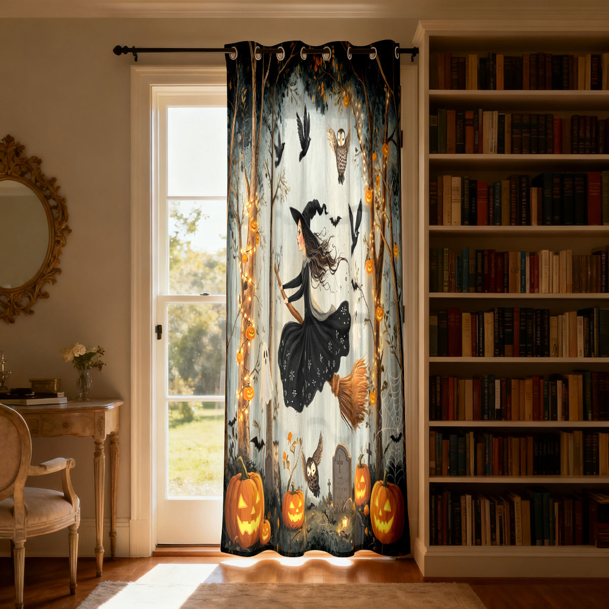 ستارة بحلقة واحدة مطبوعة بتصمي - مراجعة Home Decor Curtain وسعره