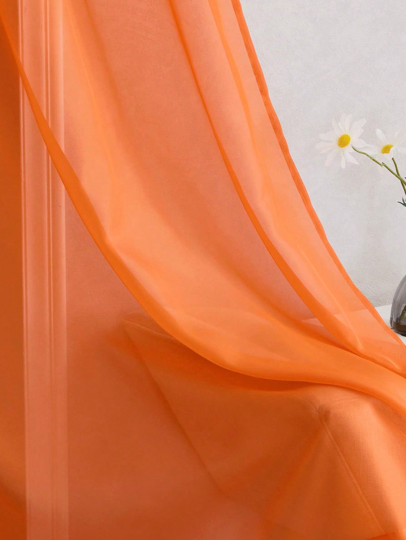 ستارة أورجانزا شفافة برتقالية  - مراجعة Home Decor Curtain وسعره