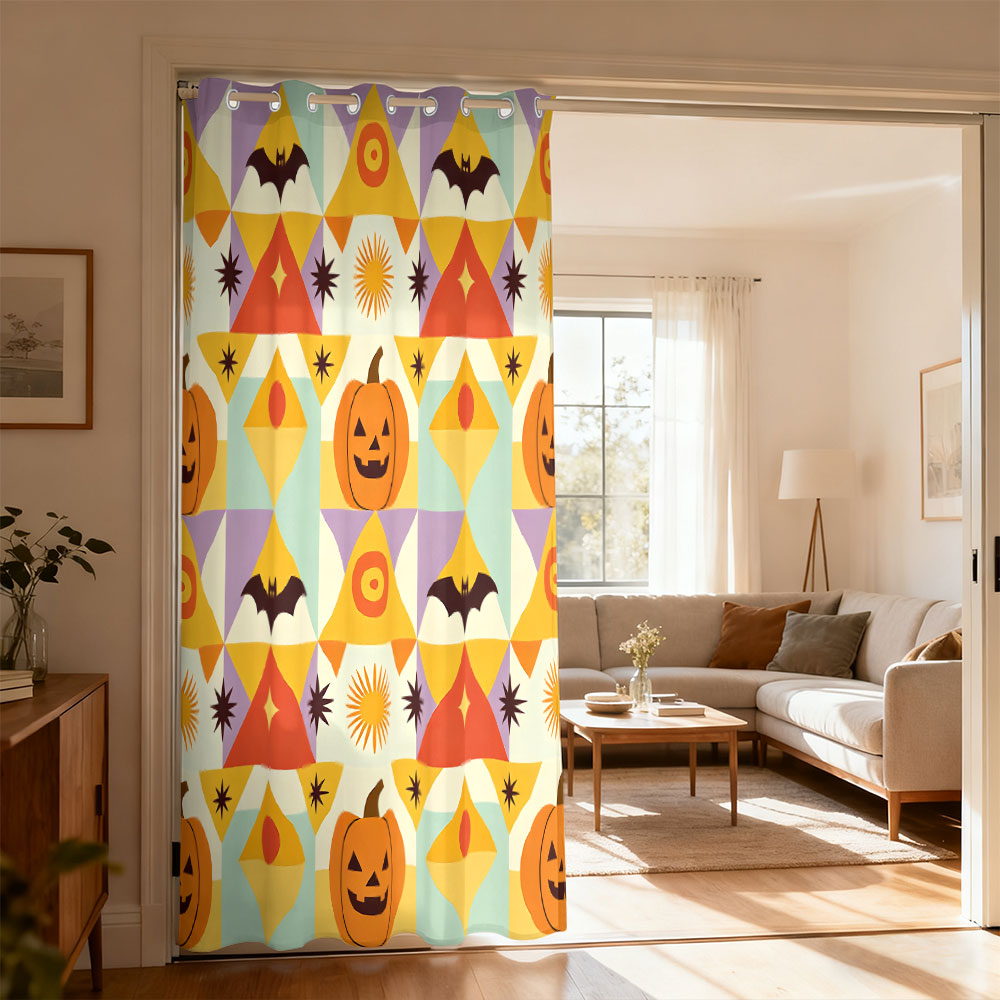 ستارة بحلقة واحدة بتصميم هندسي - مراجعة Home Decor Curtain وسعره