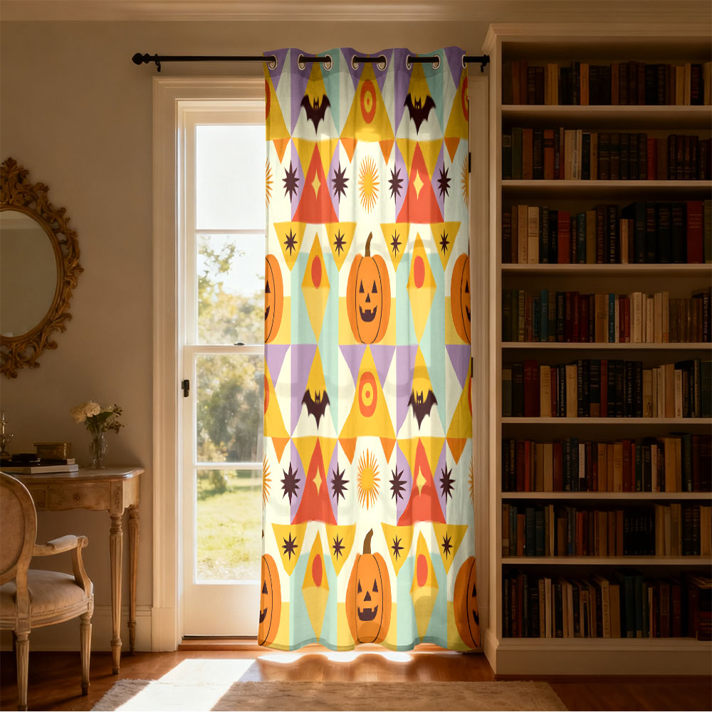 ستارة بحلقة واحدة بتصميم هندسي - مراجعة Home Decor Curtain وسعره