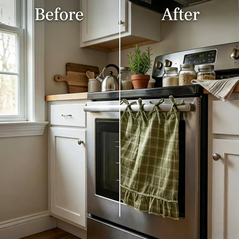 غطاء فرن بتصميم ريفي يدوي الصن - مراجعة Home Decor Curtain وسعره