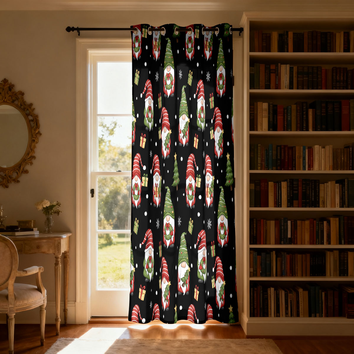 ستارة بحلقة واحدة مطبوعة بتصمي - مراجعة Home Decor Curtain وسعره